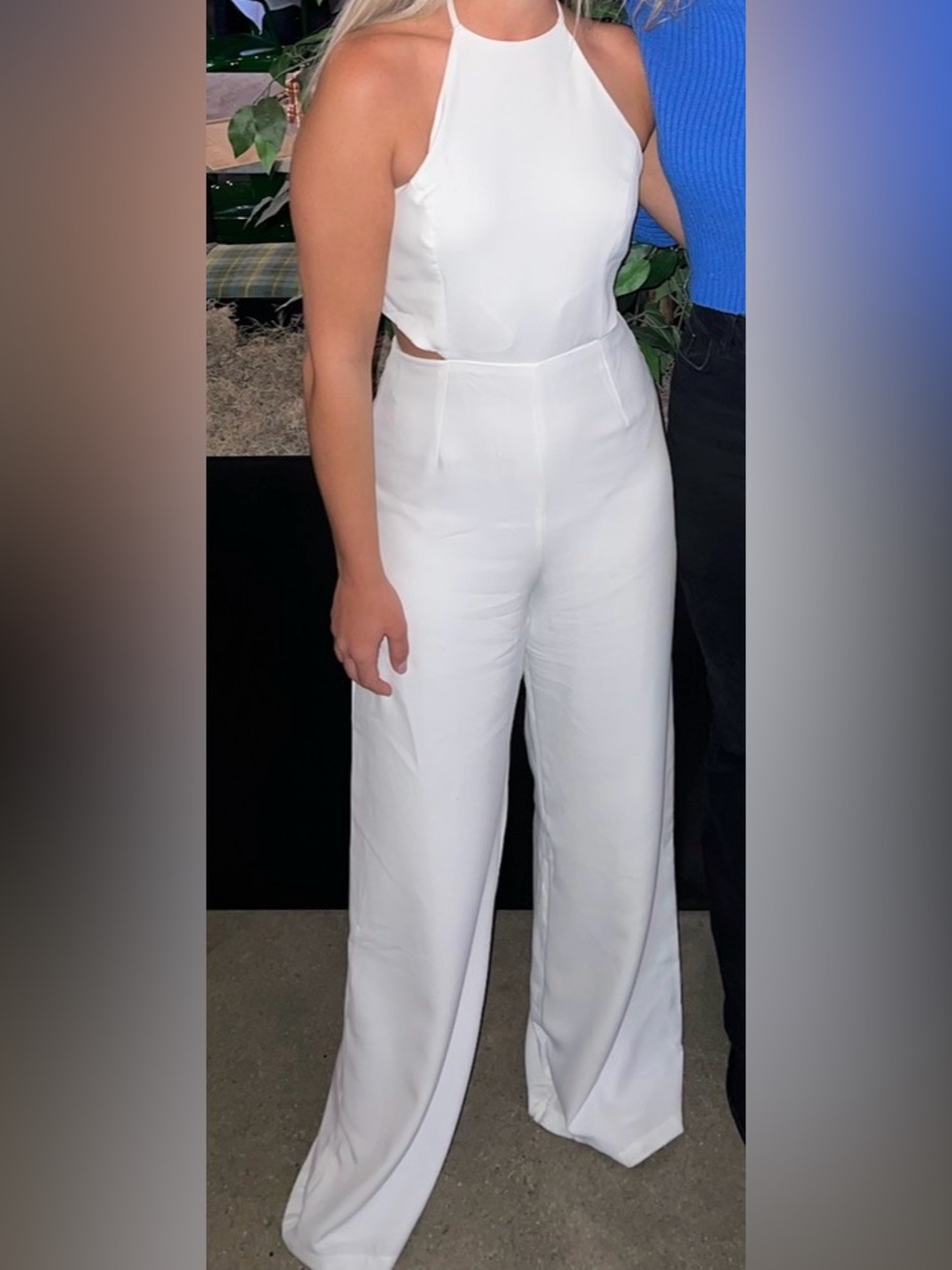 Do+Be White Halter Jumpsuit